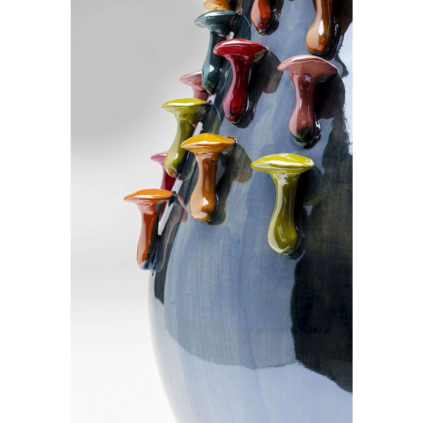 Vase bleu champignons 28cm Kare Design