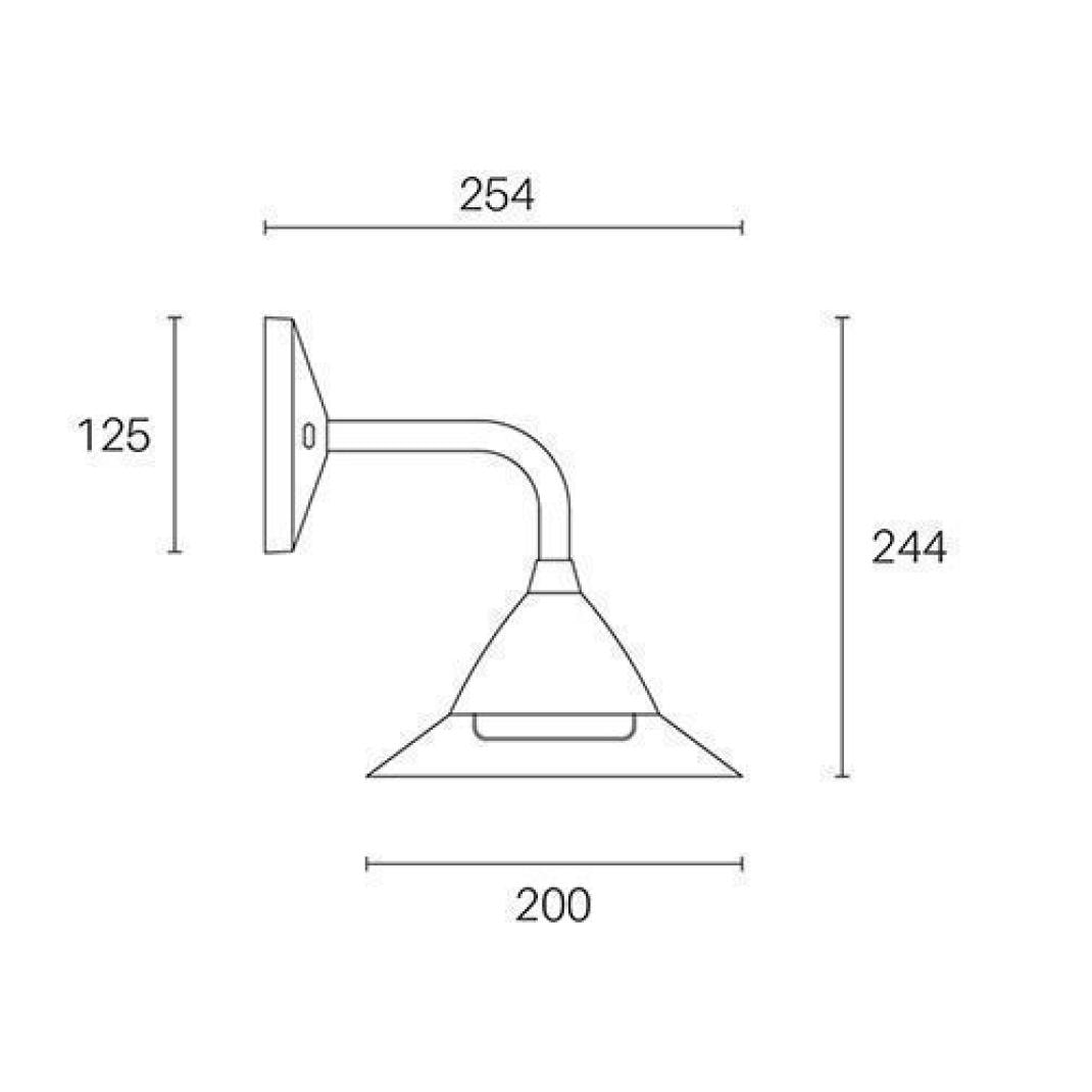 Petunia - Lampada Applique Da Parete A Led 20W A Luce Fredda Colore Corten