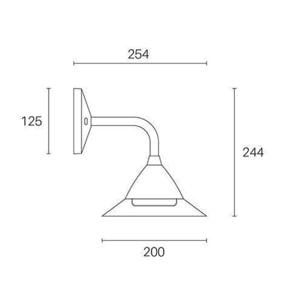 Petunia - Lampada Applique Da Parete A Led 20W A Luce Fredda Colore Corten