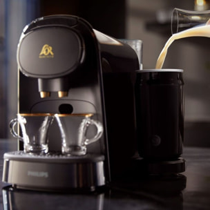 Cafetière à dosette PHILIPS LM8014/60 L'Or Barista Original Noire avec mousseur
