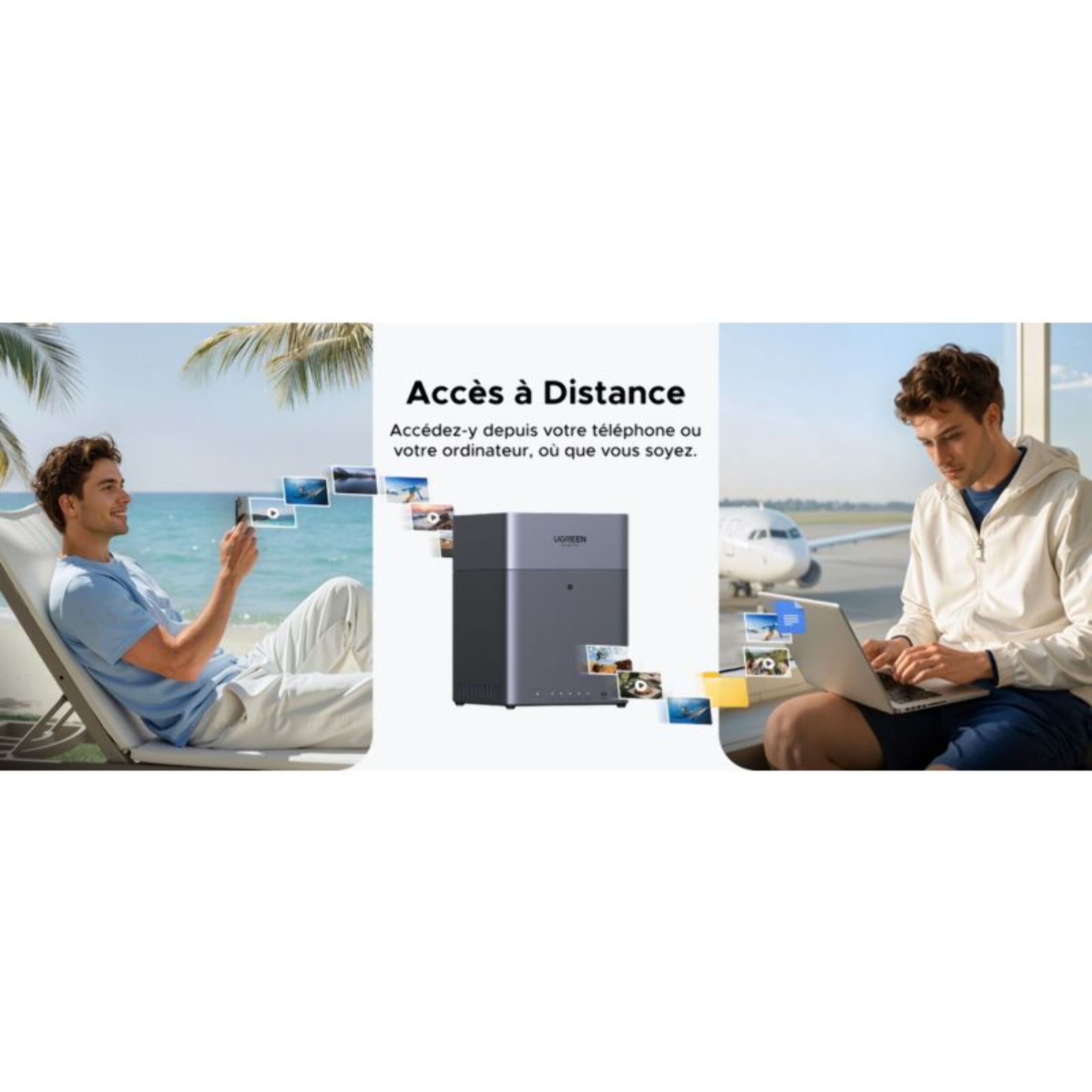 Serveur NAS UGREEN 4 baies DH4300 Plus Gris