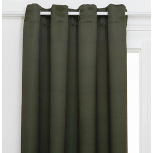 Rideau occultant "Odelie" vert kaki 140x260cm