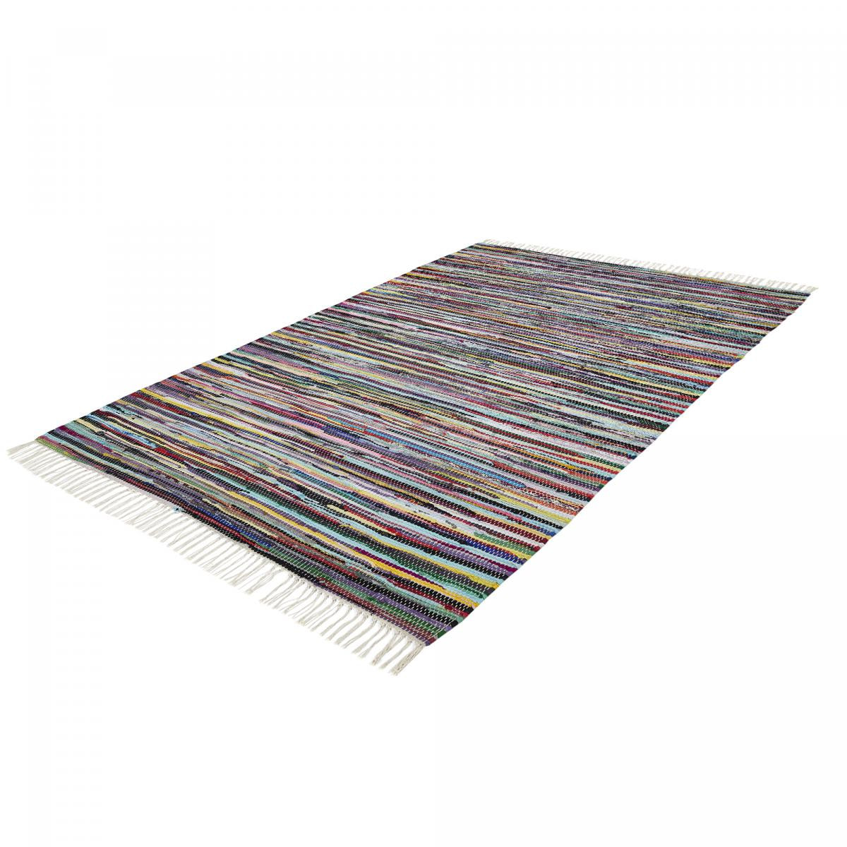 Tapis kilim tissé en coton motif ethnique FOPI