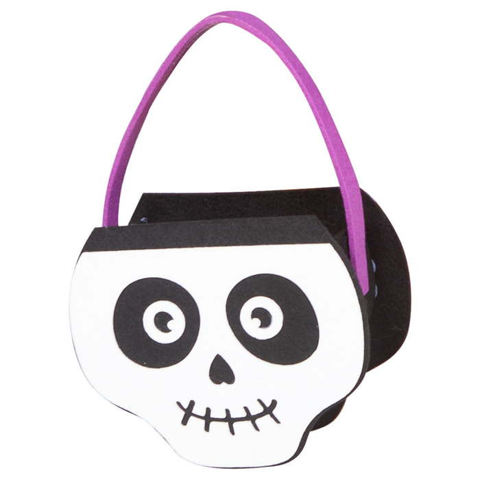 BOLSITO FIELTRO PORTACARMELOS SKULL 16 X 22 CM