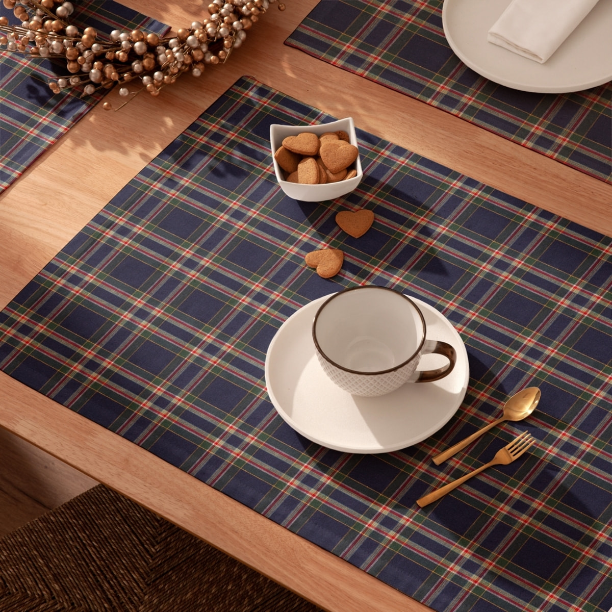 Mantel antimanchas INDIV. NAIBI AZUL (2 ud.)