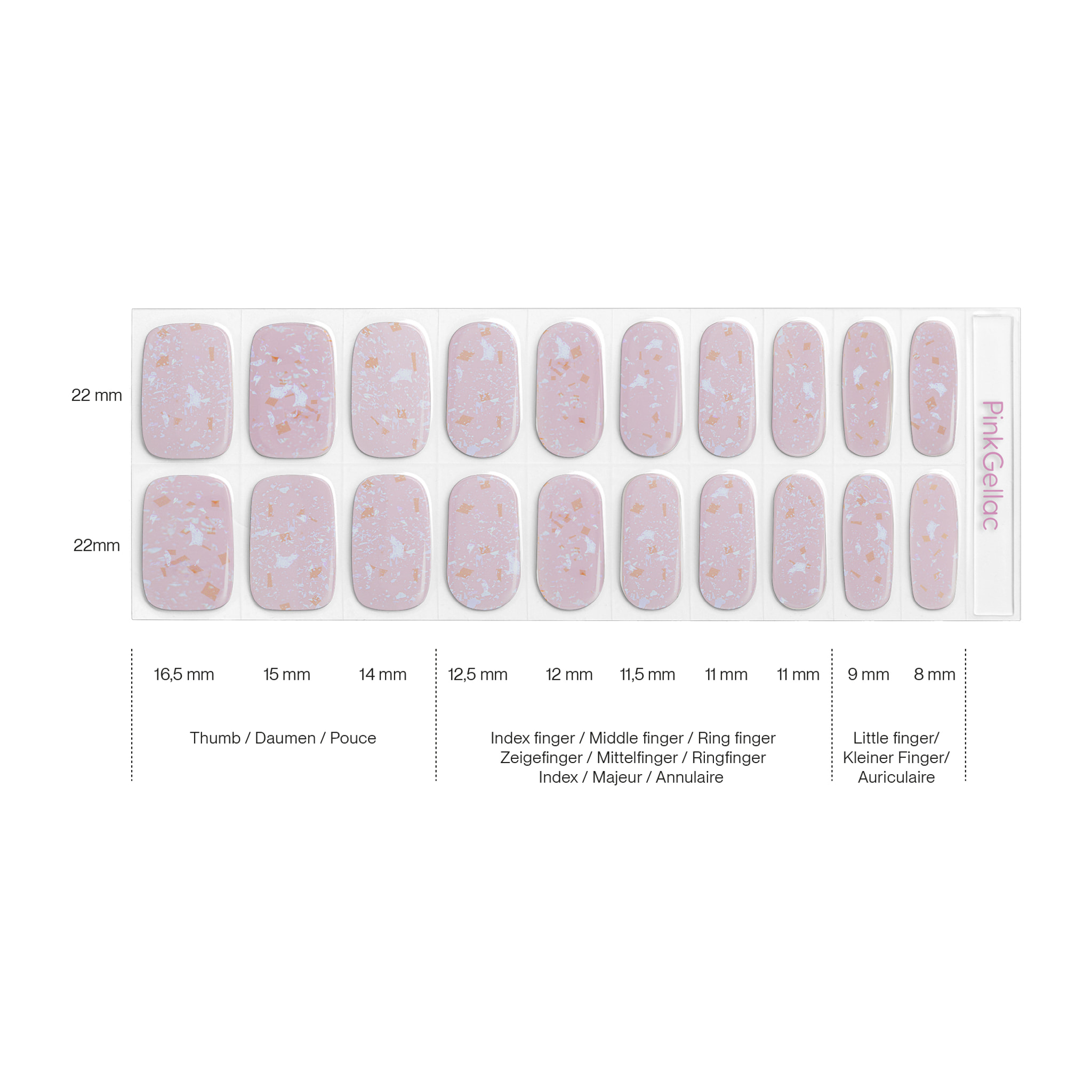 Stickers gel - 0008 Holographic Blush
