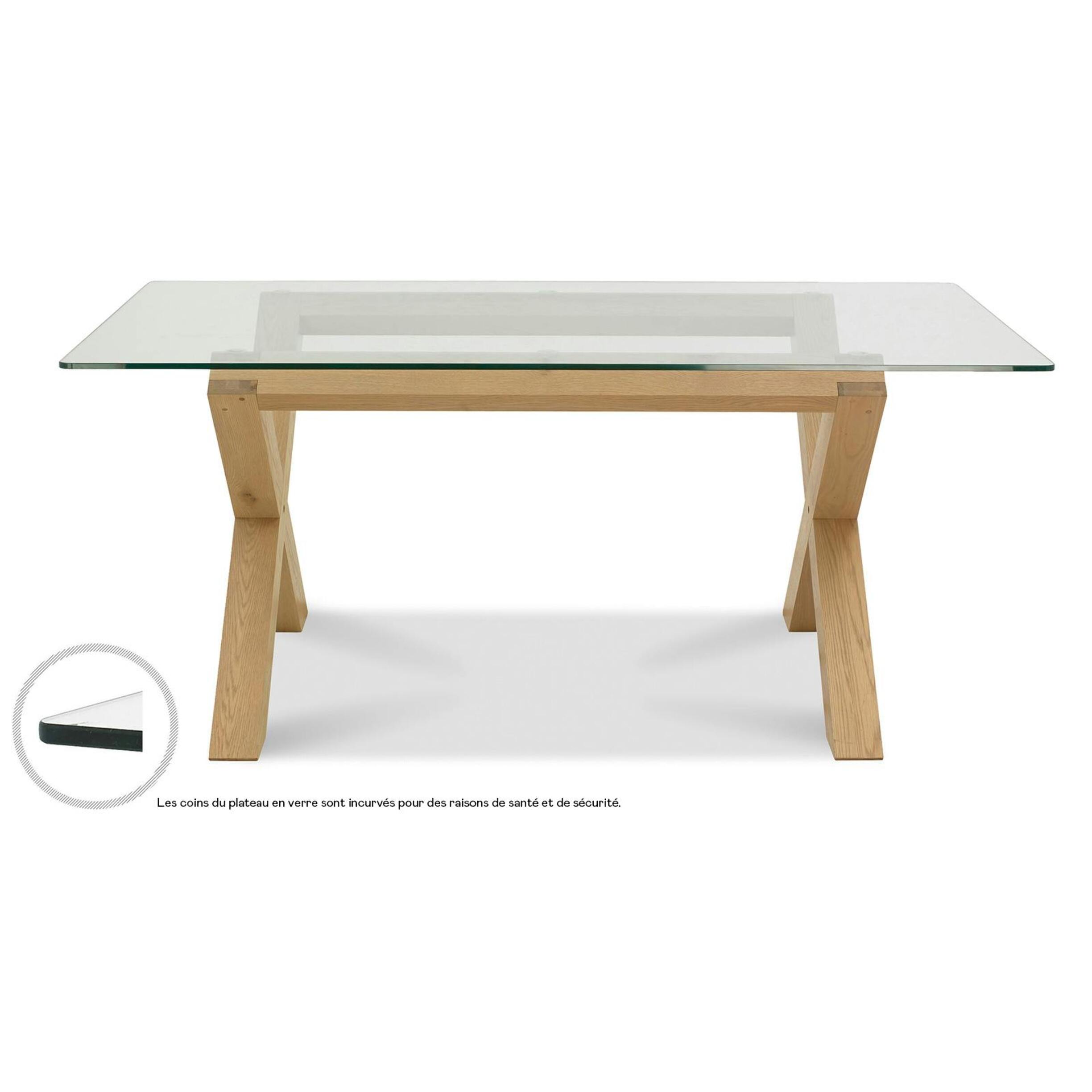 Table en verre trempé 180 cm ALTA