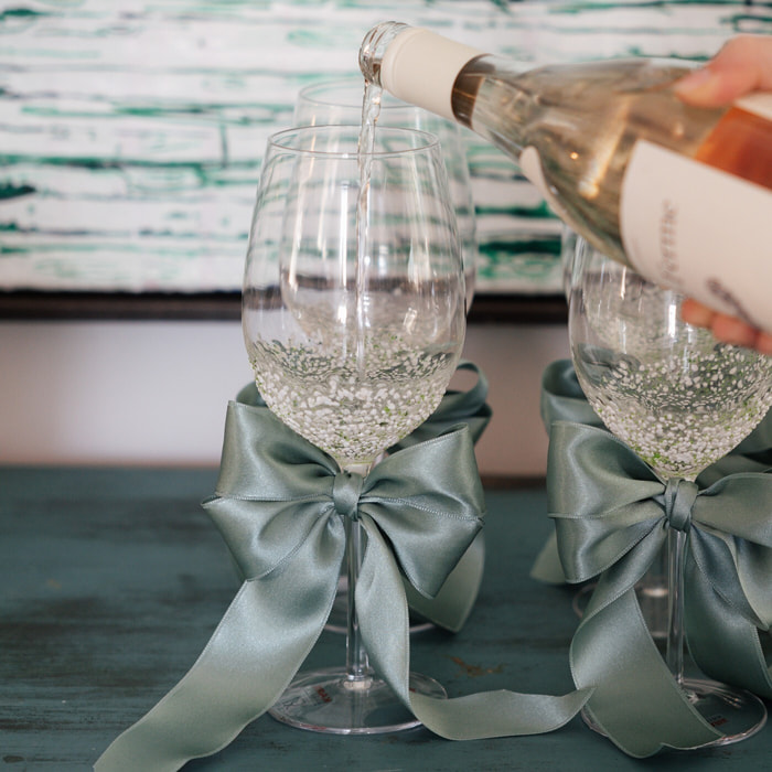 Verres à vin Confetti verts set de 6 Kare Design