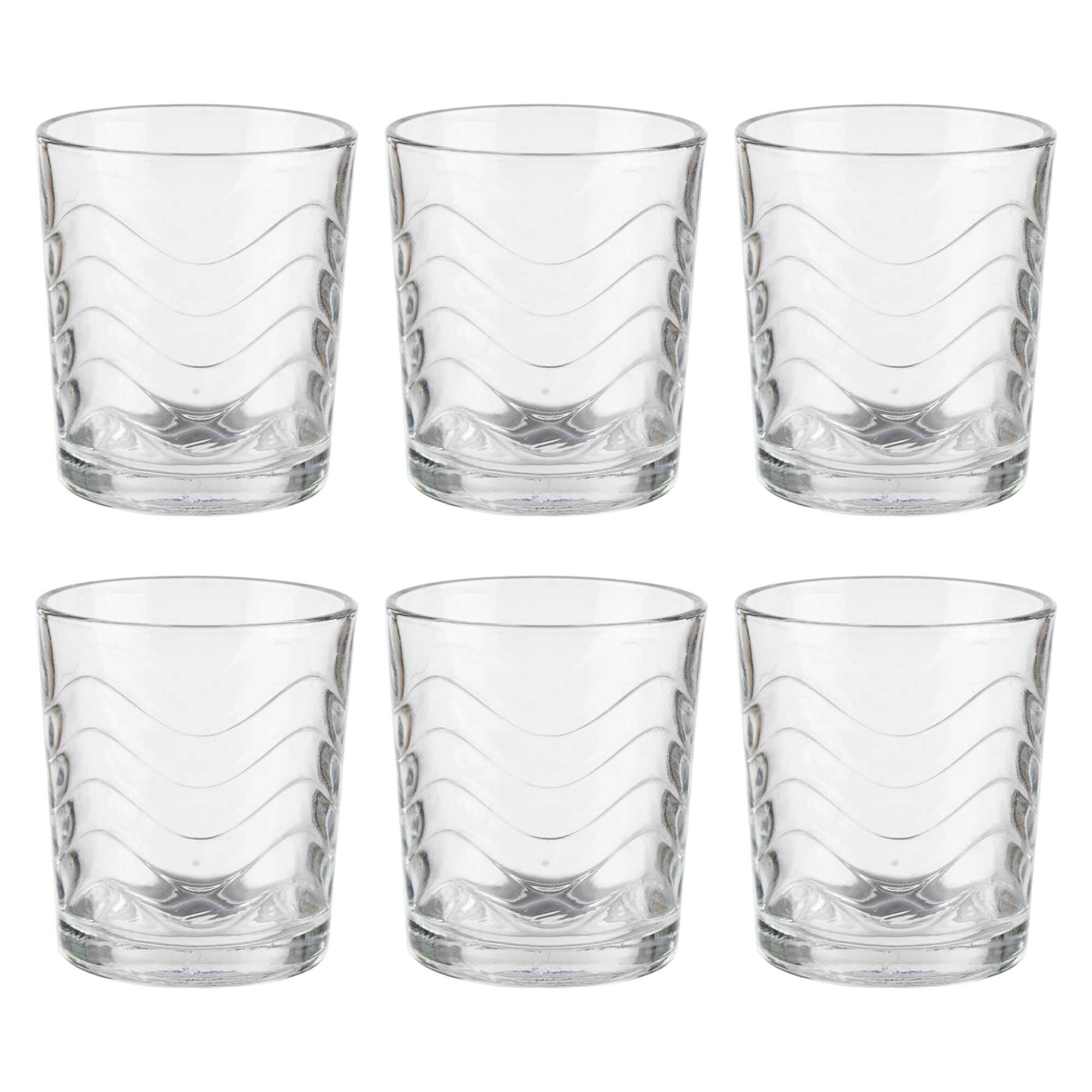 Set 6 vasos 265ml ondas sella colección vivalto