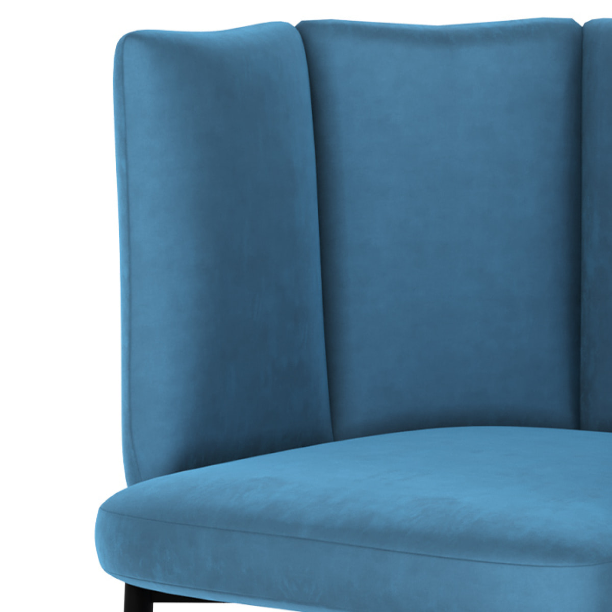 Lot de 2 chaises pour îlot central 67 cm en velours bleu - Rosy