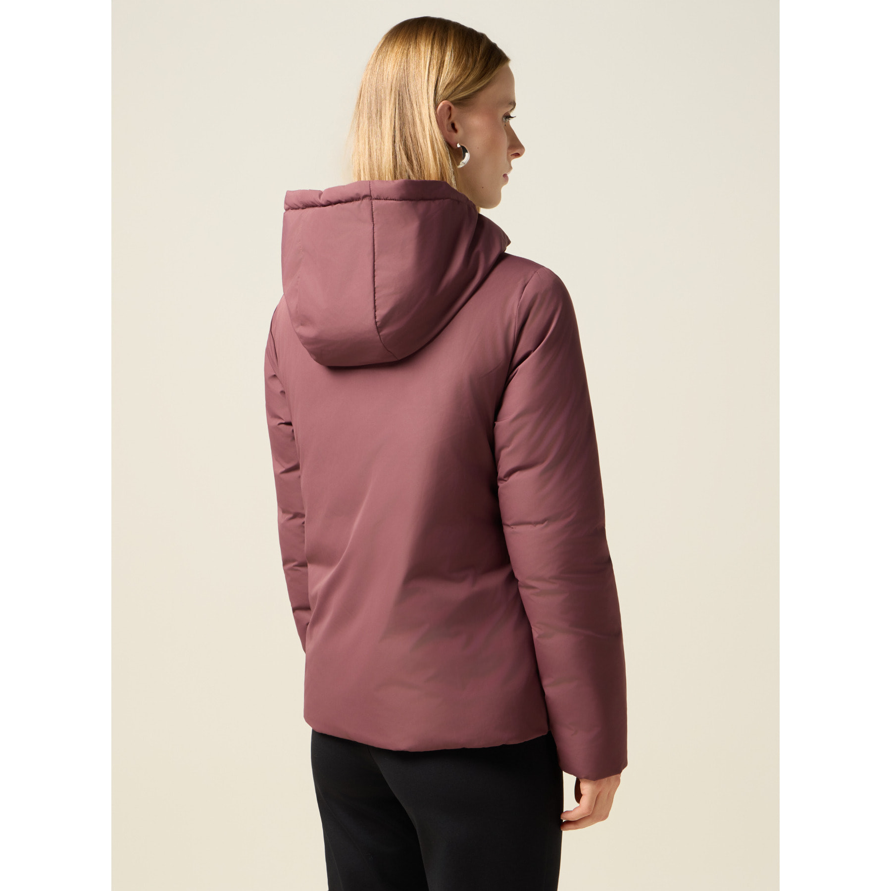 Oltre - Piumino lightweight corto con cappuccio - Bordeaux