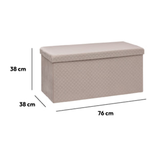 Pouf double pliant Velour lin Mix N' Modul
