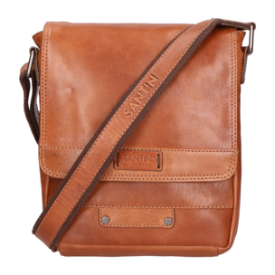 Borsa a tracolla unisex In Vera pelle Made in India 21x25x5 cm