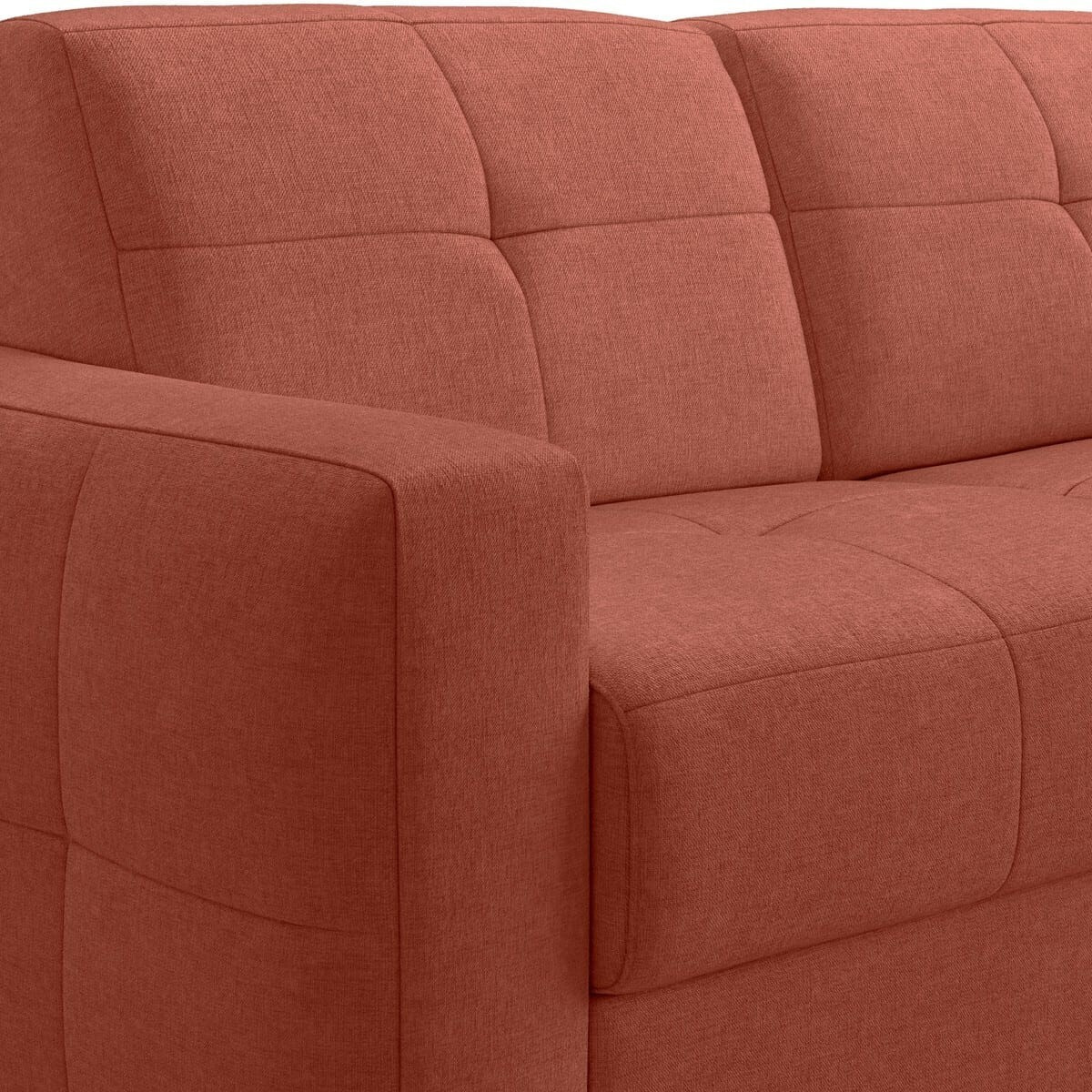 Canapé capitonné convertible 3 places en tissu chenille - ouverture express - CASSIAN