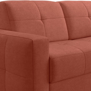 Canapé capitonné convertible 3 places en tissu chenille - ouverture express - CASSIAN
