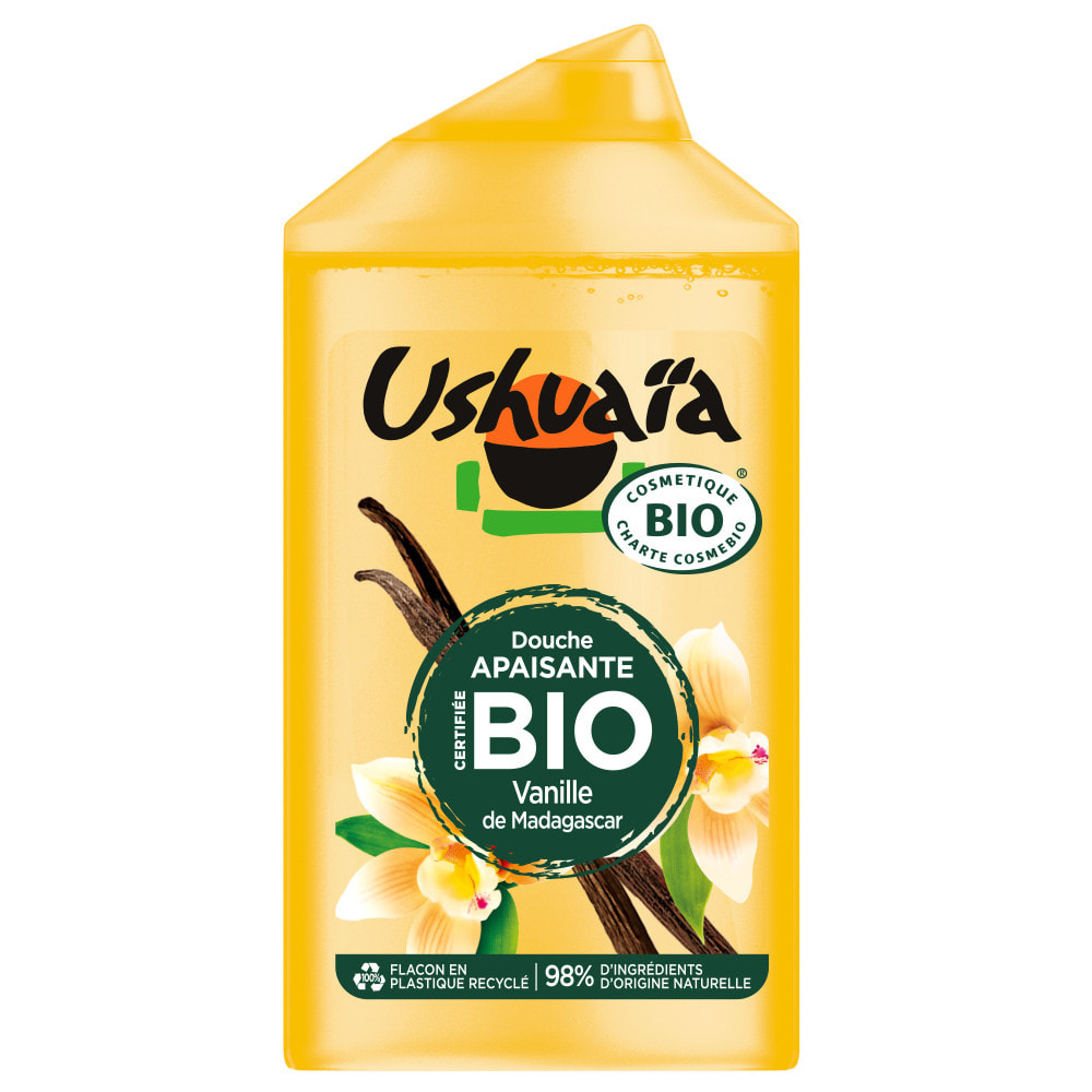 Lot de 12 - Ushuaïa Douche Apaisante Certifiée Bio Vanille de Madagascar 250ml