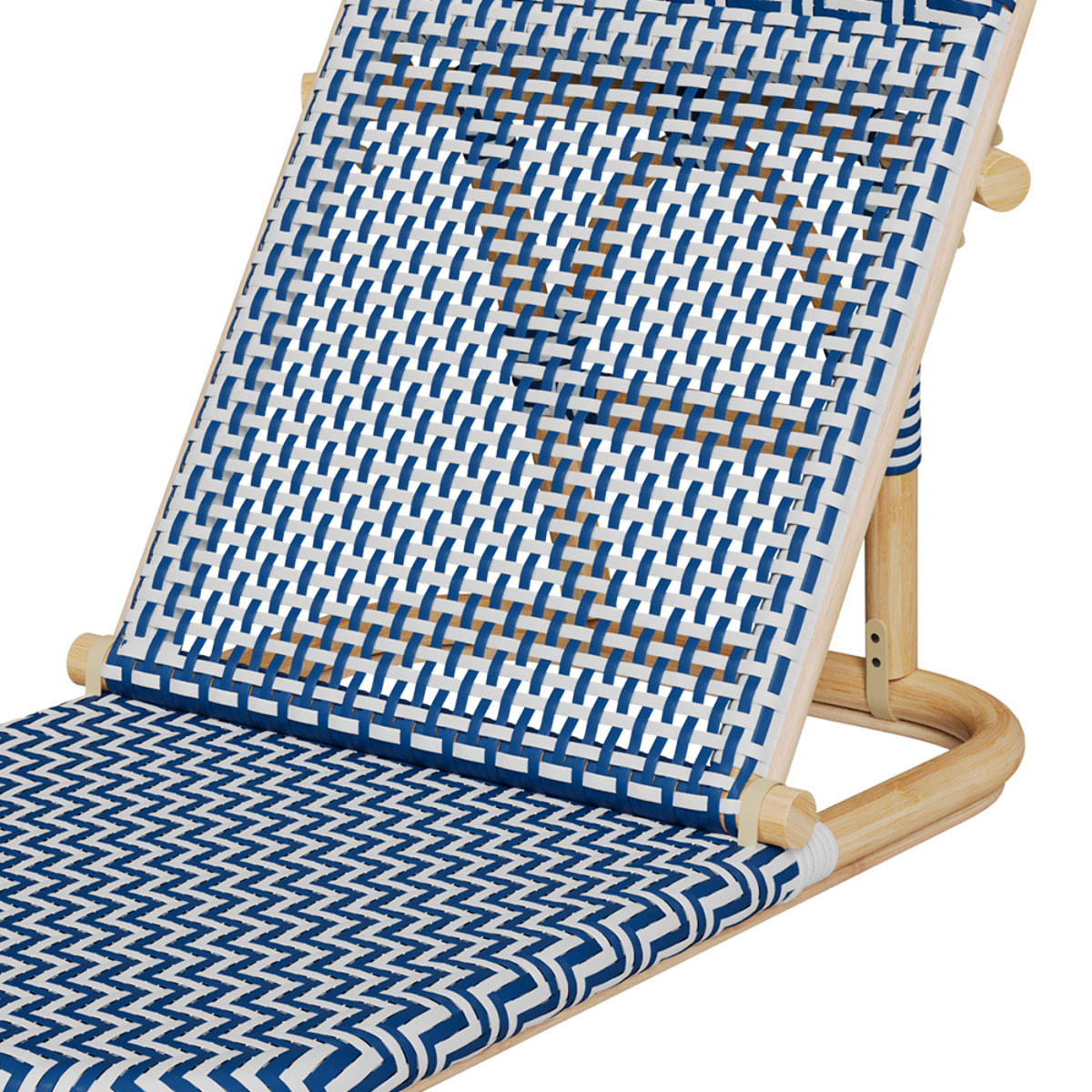 Chaise de plage bleu marine pliable en tissage synthétique - Favignana