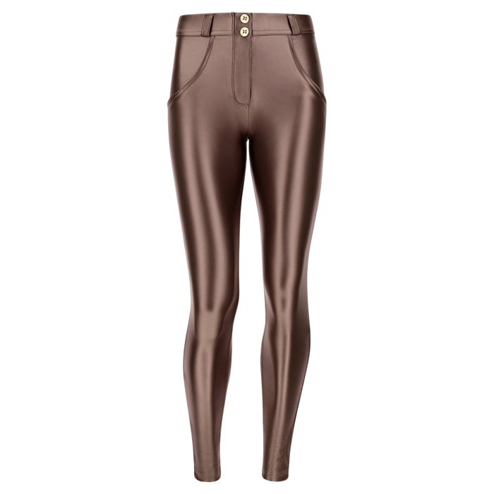 Pantaloni push up WR.UP® similpelle ecologica metallizzata