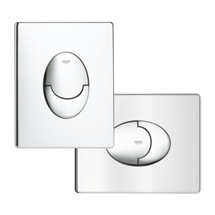 Plaque de commande WC horizontale Skate Air, chromée