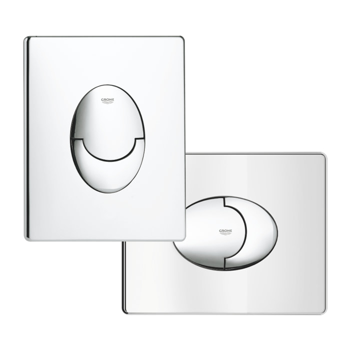 Plaque de commande WC horizontale Skate Air, chromée