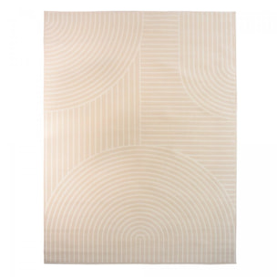 Tapis salon et chambre tissé motif arc-en-ciel SUDU