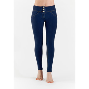 Pantaloni push up WR.UP® superskinny vita media effetto denim