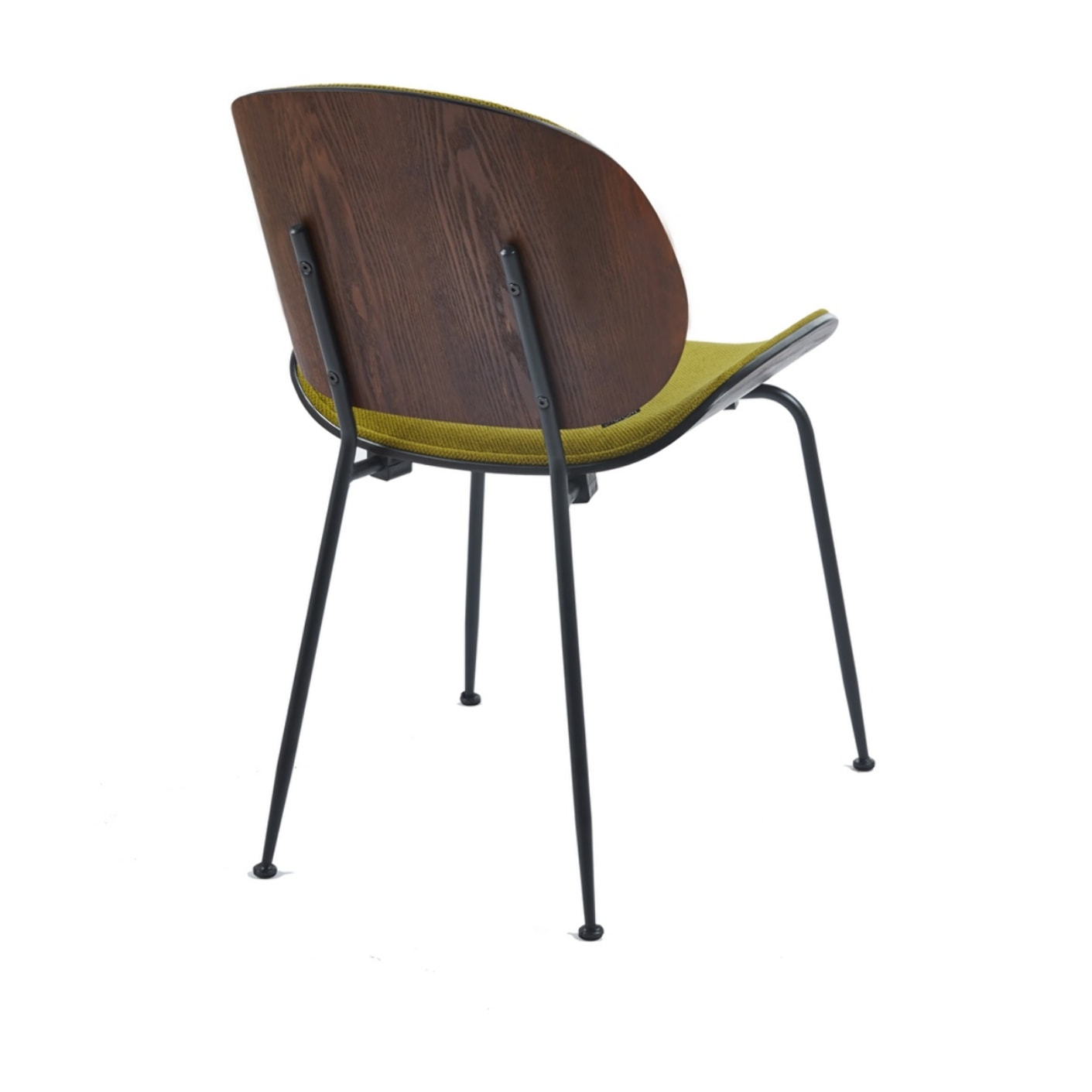 Set da 4 sedie da sala da pranzo verdi con gambe in metallo nere - Elizabeth