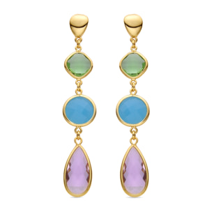 Pendientes acabado en oro amarillo de 18k