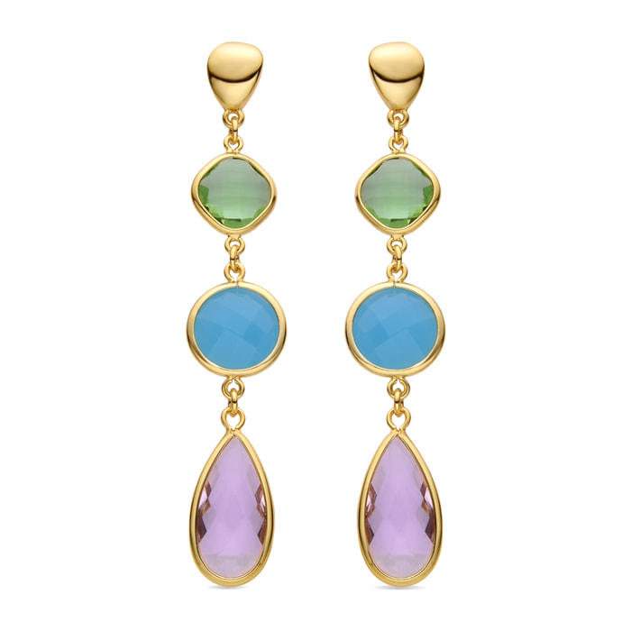 Pendientes acabado en oro amarillo de 18k