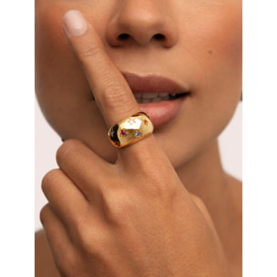 Anello Bomb Color Stars Placcato Oro
