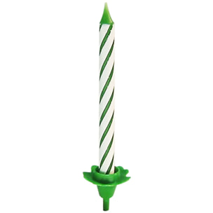 Lot de 24 bougies d'anniversaire et 12 bobèches Fackelmann Rio Party