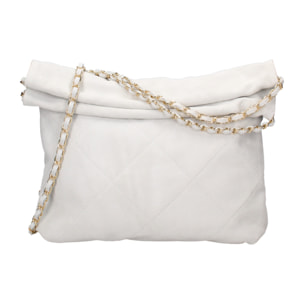 Borsa a spalla da donna Made in Italy - Modello Celeste Elite - Pelle scamosciata - 32.0 x 34.0 x 6.0 cm