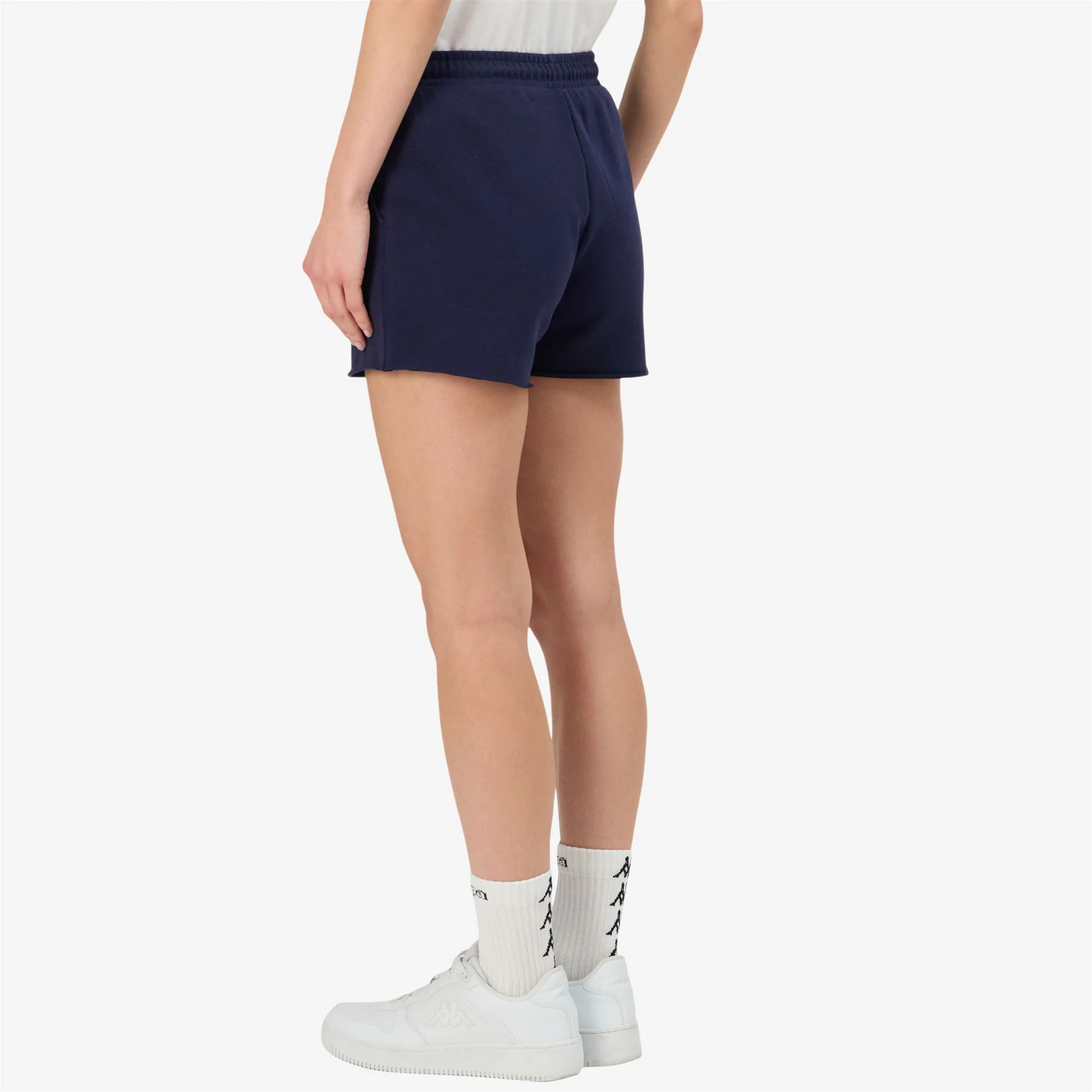 Kappa - Pantaloni Corti Donna Blu - Logo Fefra