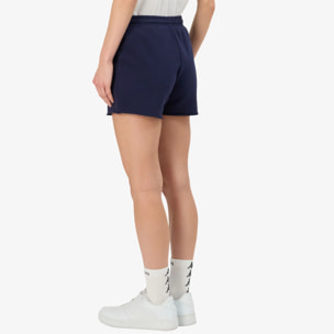Kappa - Pantaloni Corti Donna Blu - Logo Fefra
