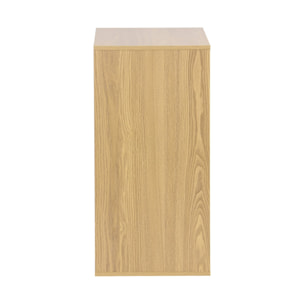 Buffet. module de rangement chêne décor bois 2 portes L 70 x P 35 x H 70 cm - Kompo