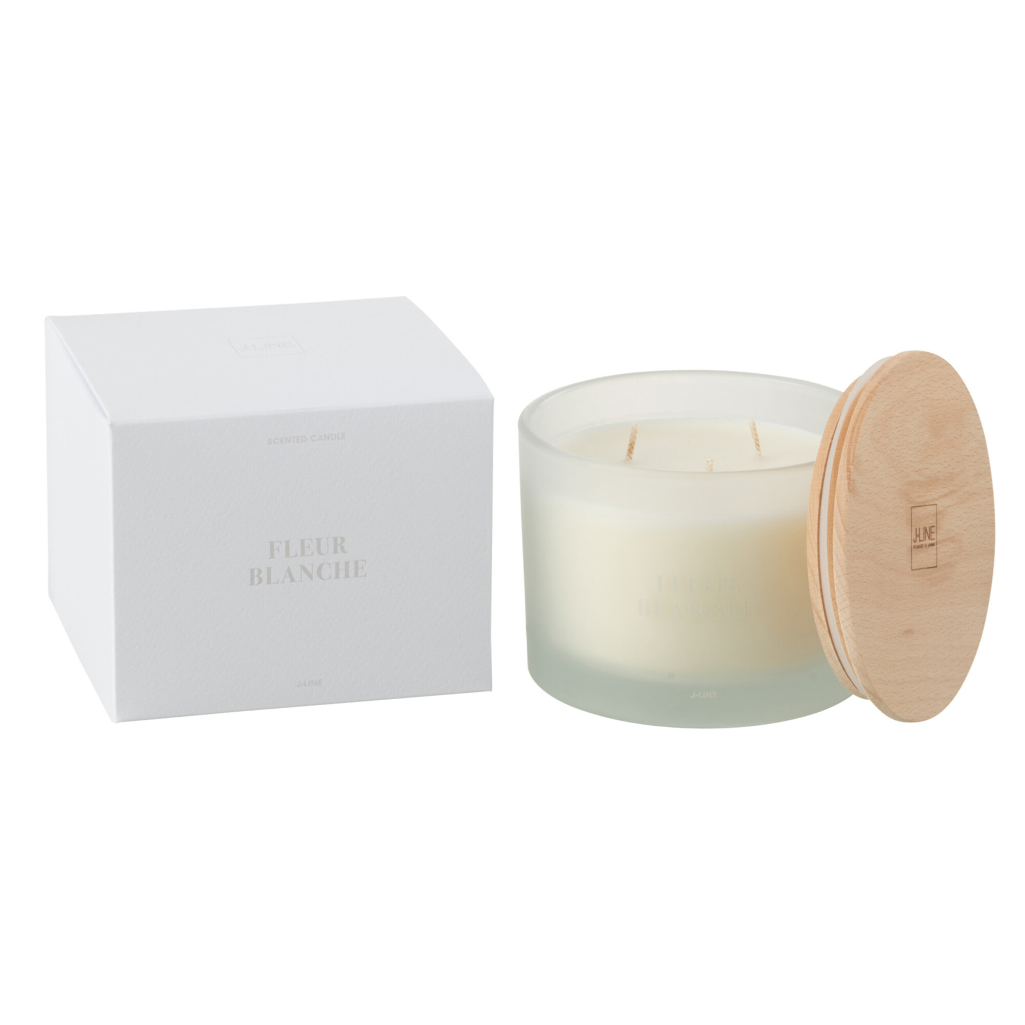 J-Line bougie parfumée Accords Essentiels - Fleur Blanche - blanc - 28H