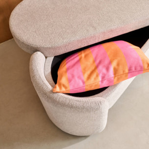 Banc coffre, bout de lit contemporain tissu KALO