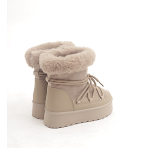 STIVALETTO MAMMUT LACCI TAUPE