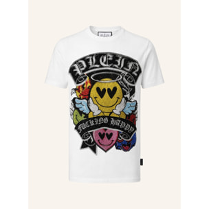 PHILIPP PLEIN Camiseta de cuello redondo y manga corta SMILE