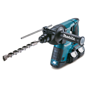 Perforateur-Burineur SDS+ 36V (2x18V) - 2.5J - MAKITA - avec 4 batteries 5Ah + 1 chargeur rapide + 2 MakPak + accessoires - DHR264PT4J