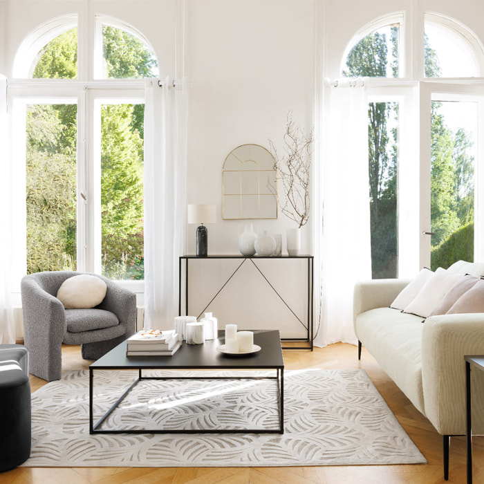 Vase en métal H30,5cm blanc