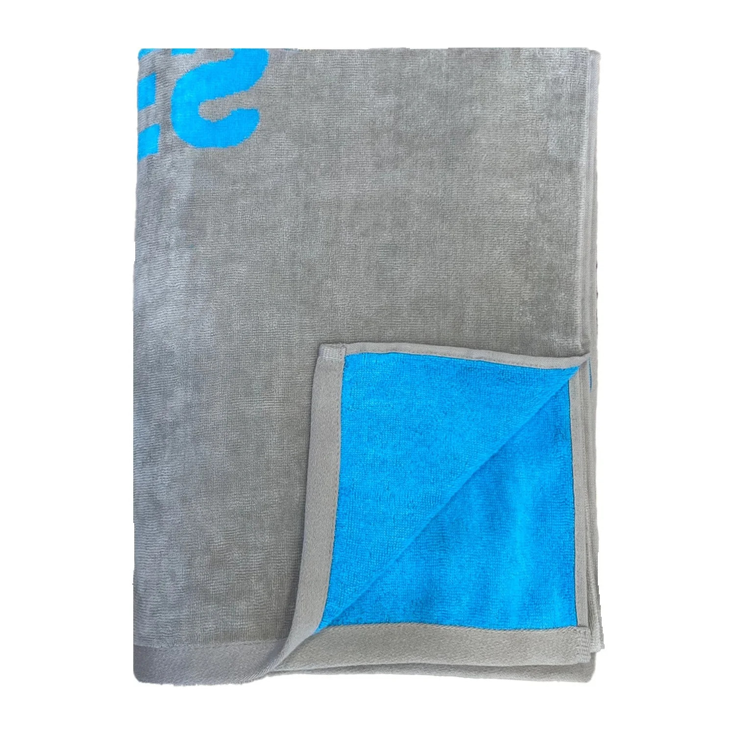 Serviette de plage XL éponge velours Jacquard Gris 140x180 400g/m² - Alto