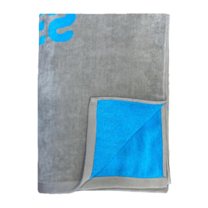 Serviette de plage XL éponge velours Jacquard Gris 140x180 400g/m² - Alto