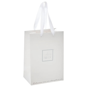 Sac cadeau bougies blanc 14x20cm