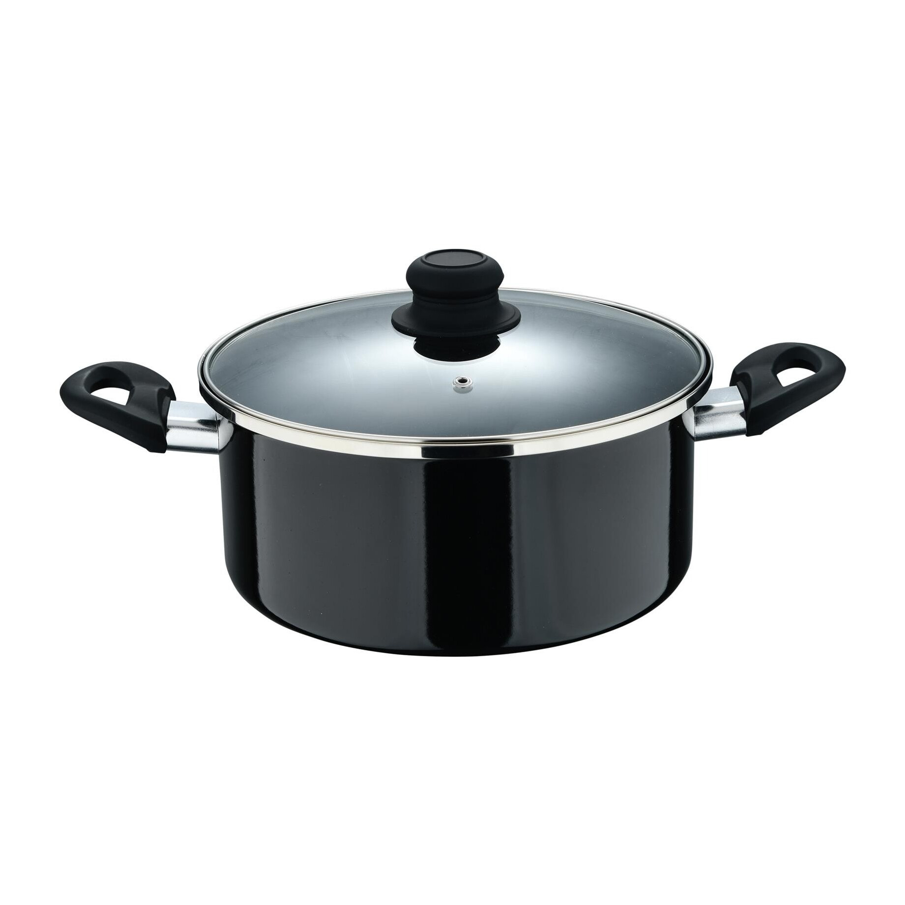Cacerola con tapa ø24 cm acero al carbono de color negro, antiadherente y resistente expert barcelona san ignacio