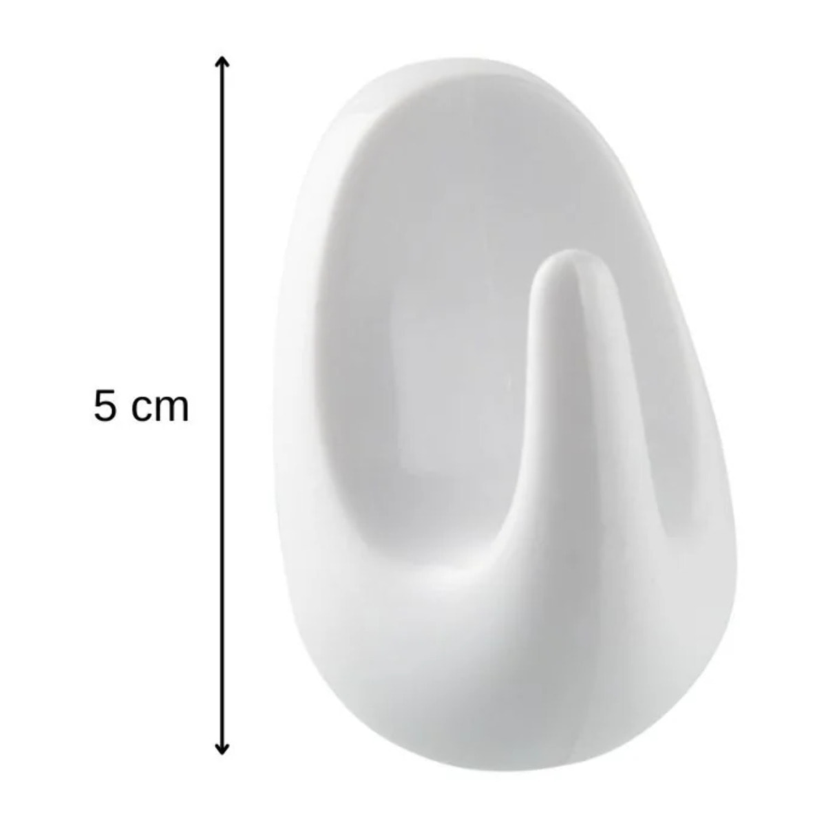 Crochets adhésifs en plastique lot de 4, dimensions 5 cm résistants et pratiques pour tous vos besoins Fackelmann Tecno