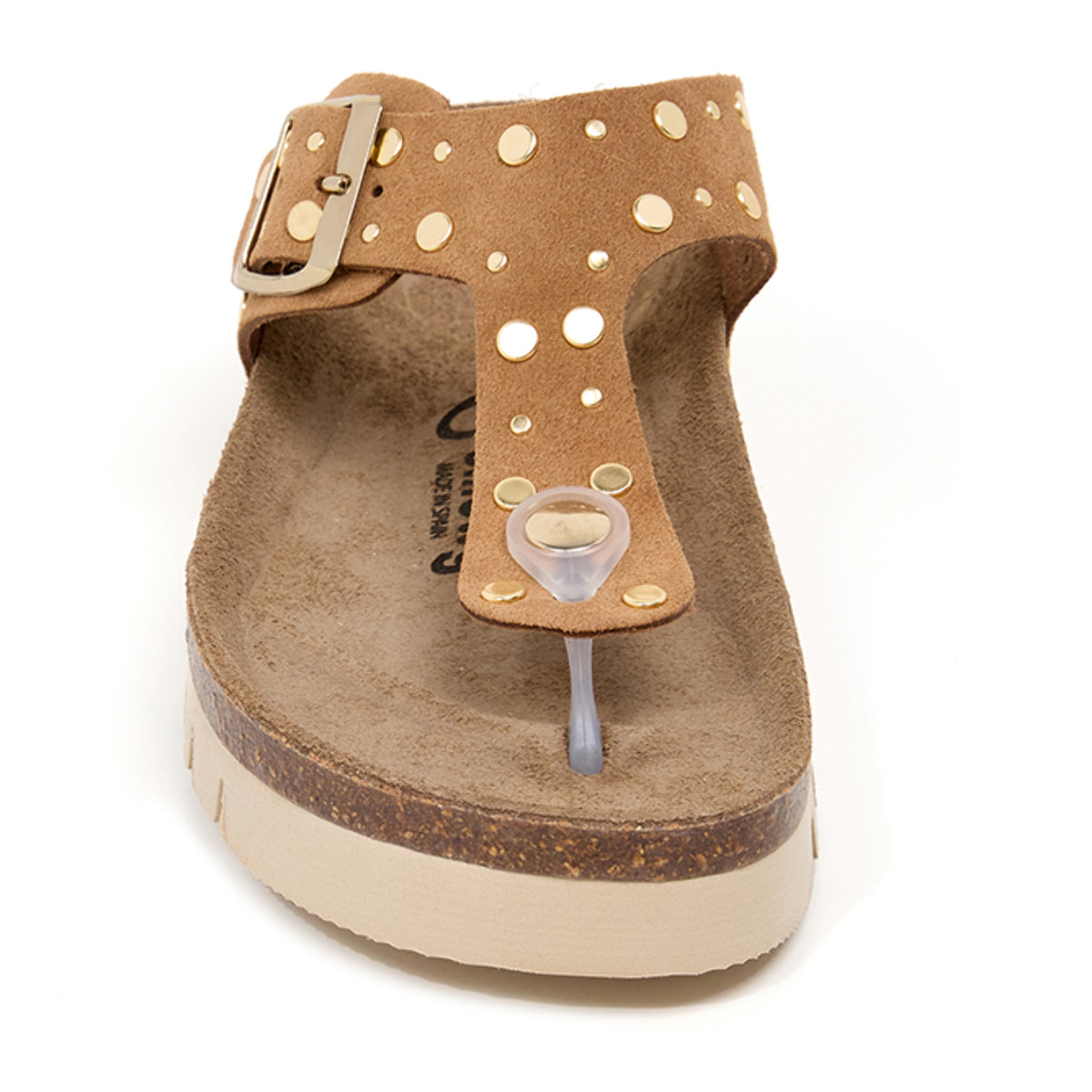 Sandalia Plataforma Cuero Mujer BILLOWY MARRON