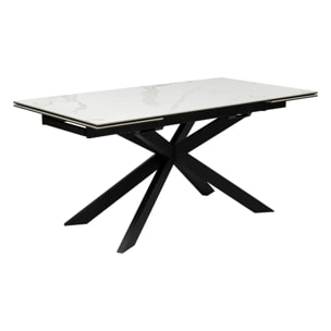 Table à manger extensible "Boot" blanc 160x90x76cm