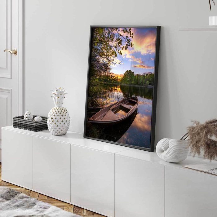 Affiche paysage Reflet dans le bateau Affiche seule