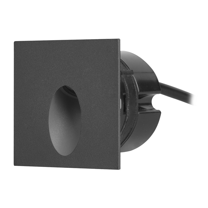 Forlight Icon Square - Foco Empotrable de Pared LED para Exterior IP65. LED 2.2W Blanco Cálido 3000K. Empotrable de Pared Exter